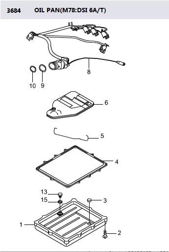 0578-513009 Oil Pan Transmission M78 Dsi 6 speed Actyon Sports Kyron Actyon Sports 2 0578513009