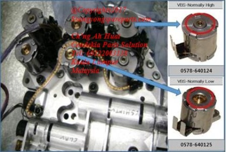 0578-640125 Solenoid Assy 3 Variable Bleed NL Kyron Actyon Sports 2 Korando C Actyon Sports 1 M78 M11 6Speed Transmission DSI