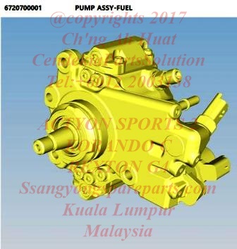 6720700001 Pump Fuel High Pressure Korando C Actyon Sports 2 Rexton G4 D22F